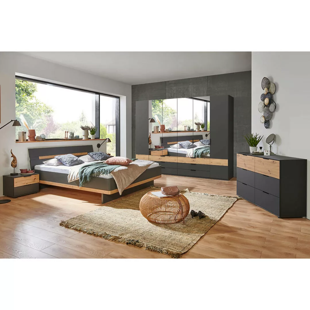 Schlafzimmer Komplett Set GRANADA-43 mit Bett 180x200cm und 6-trg. Kleiders günstig online kaufen