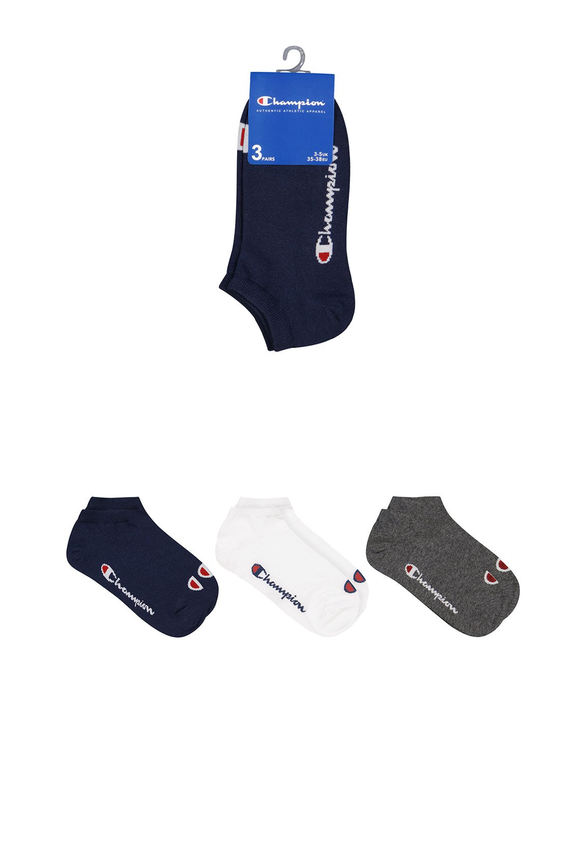 Champion Socken 3-Pack U24560 BS501 NNY WHT CCOM Blau Weiß Dunkelgrau günstig online kaufen