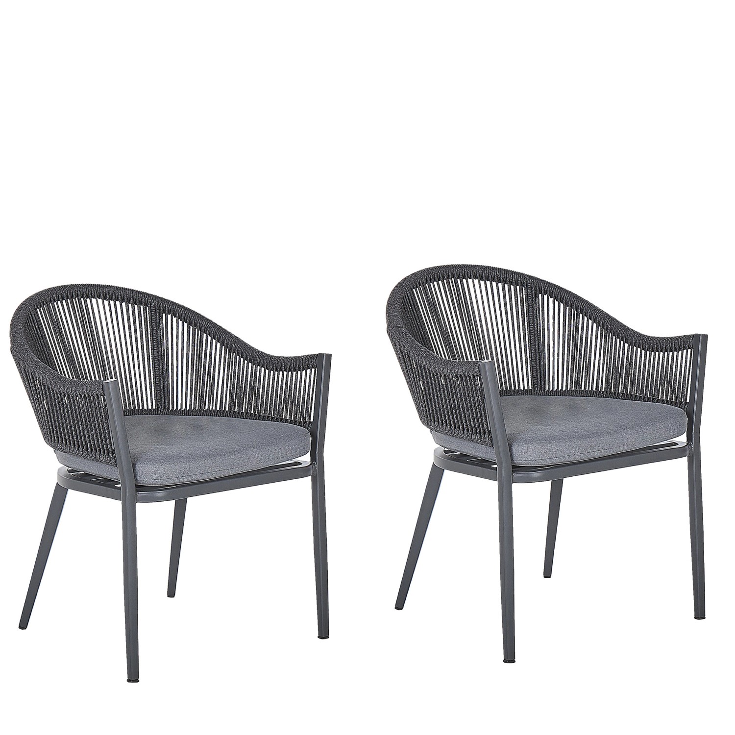 Beliani Gartenstuhl Grau 46x55x77 günstig online kaufen