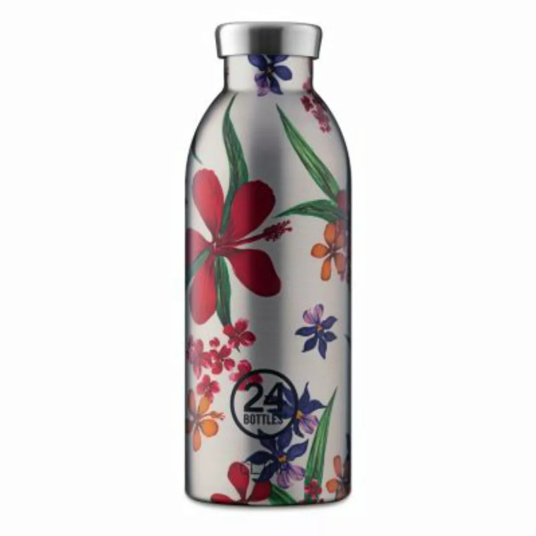 24Bottles Floral Clima Trinkflasche 500 ml Trinkflaschen silber günstig online kaufen