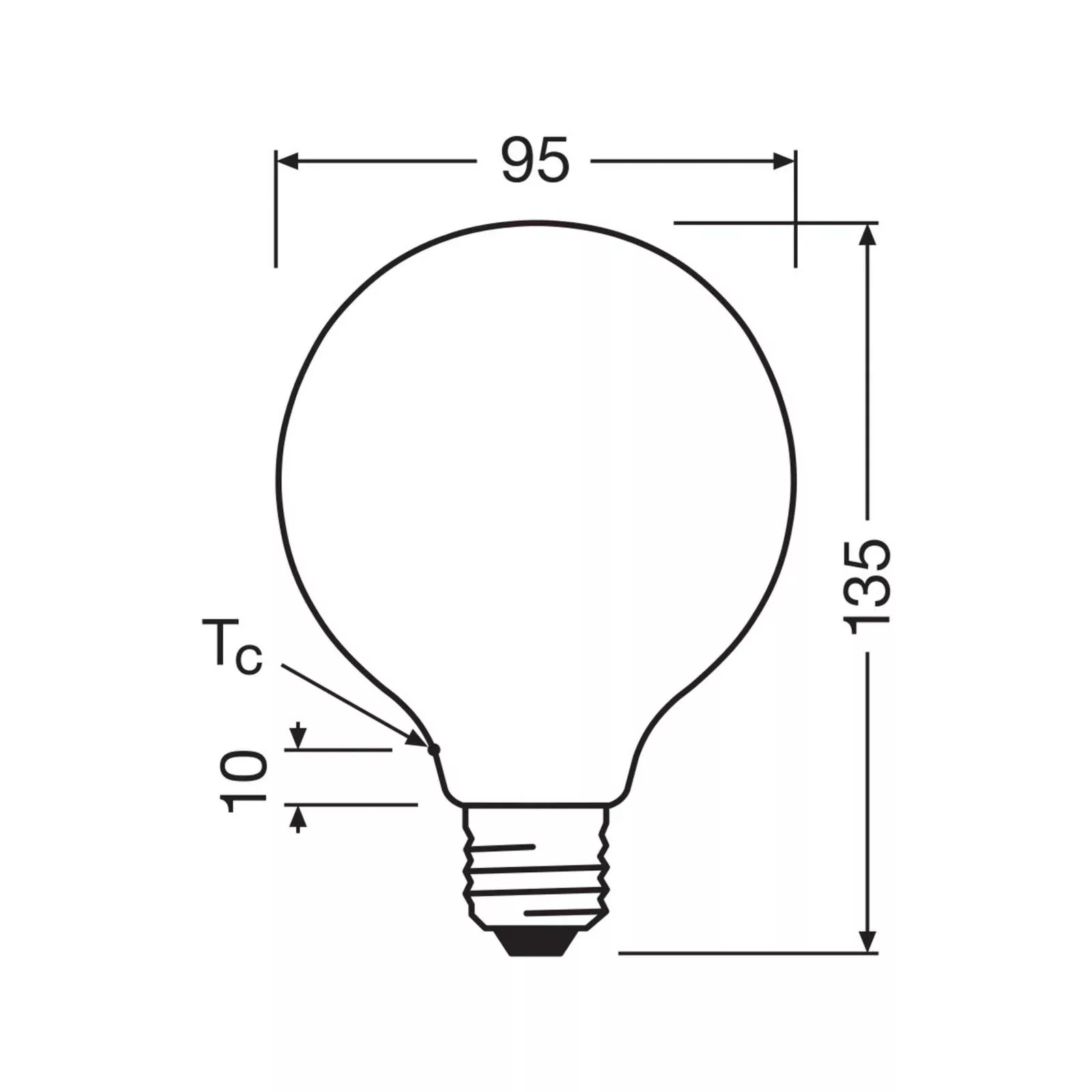 OSRAM LED-Leuchtmittel Globe G95 E27 5W matt 4.000K günstig online kaufen