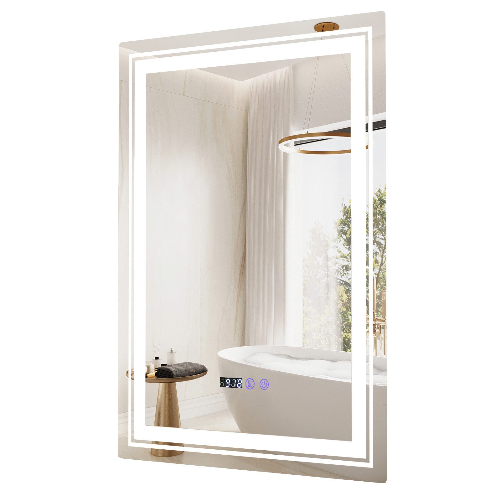 COSTWAY Badspiegel, Touch LED Spiegel, 70 günstig online kaufen