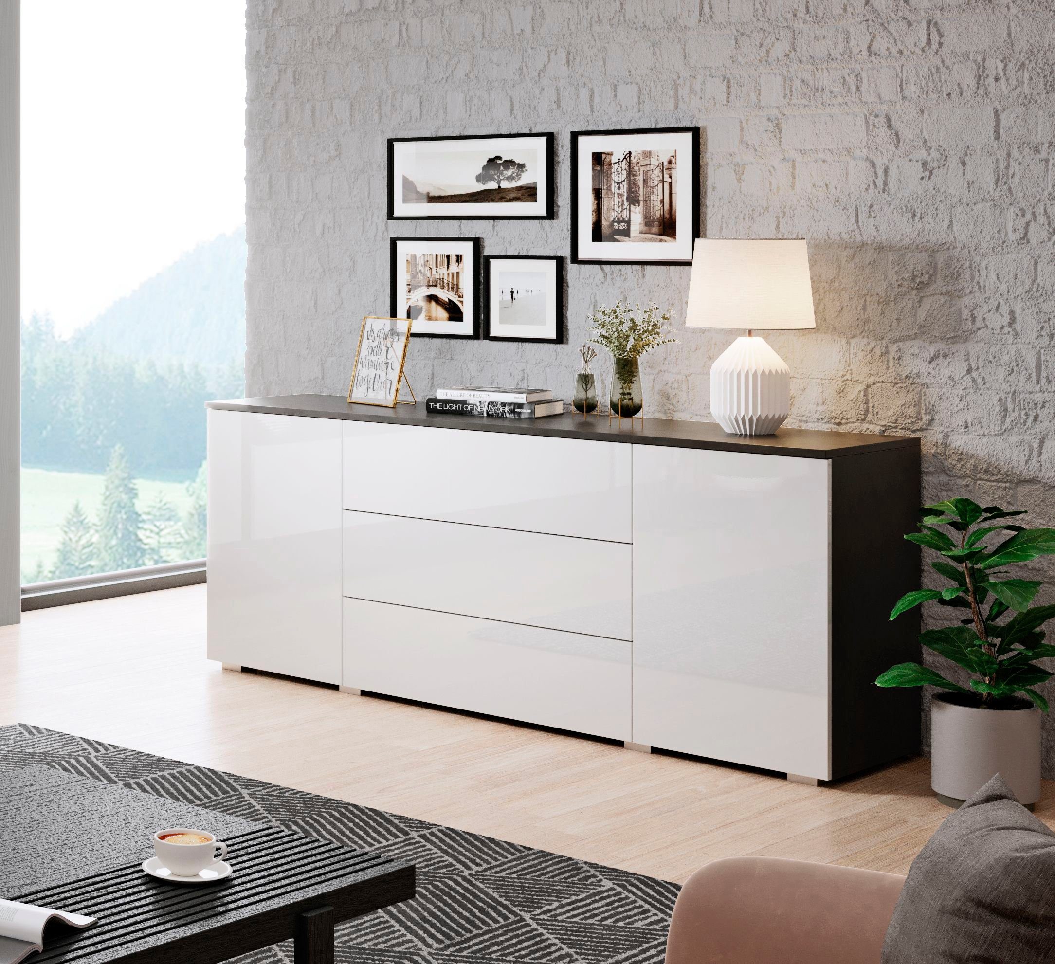 INOSIGN Sideboard "PARIS", (1 St.), Moderne 150cm breite grifflose Kommode, günstig online kaufen