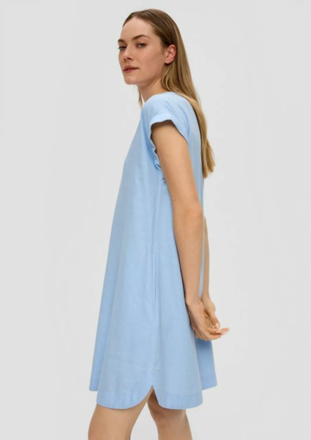 s.Oliver Minikleid Midi-Kleid mit Tunika-Ausschnitt günstig online kaufen