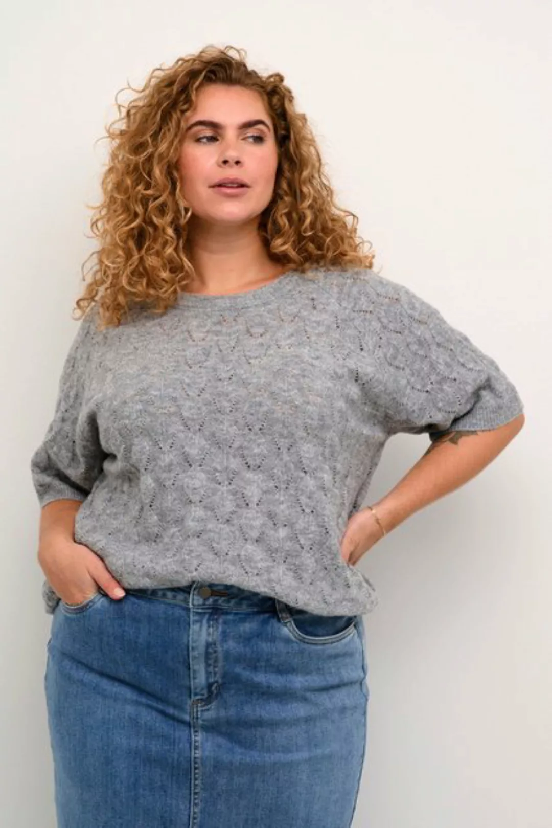 KAFFE Curve Strickpullover Strickpullover KCnalene Große Größen günstig online kaufen