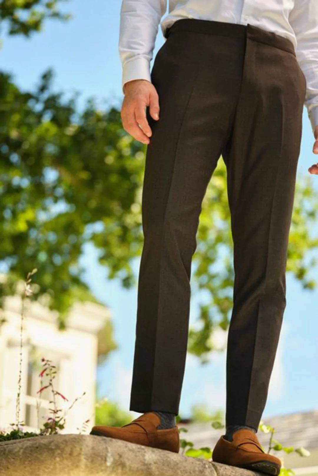 Next Anzughose Slim Fit Anzug mit Struktur: Hose (1-tlg) günstig online kaufen