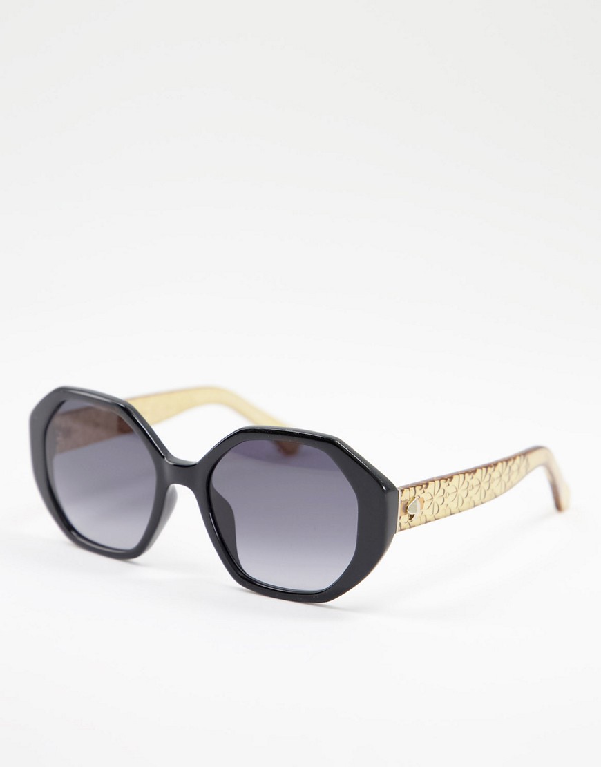 Kate Spade – Sonnenbrille mit eckigen Gläsern-Schwarz günstig online kaufen