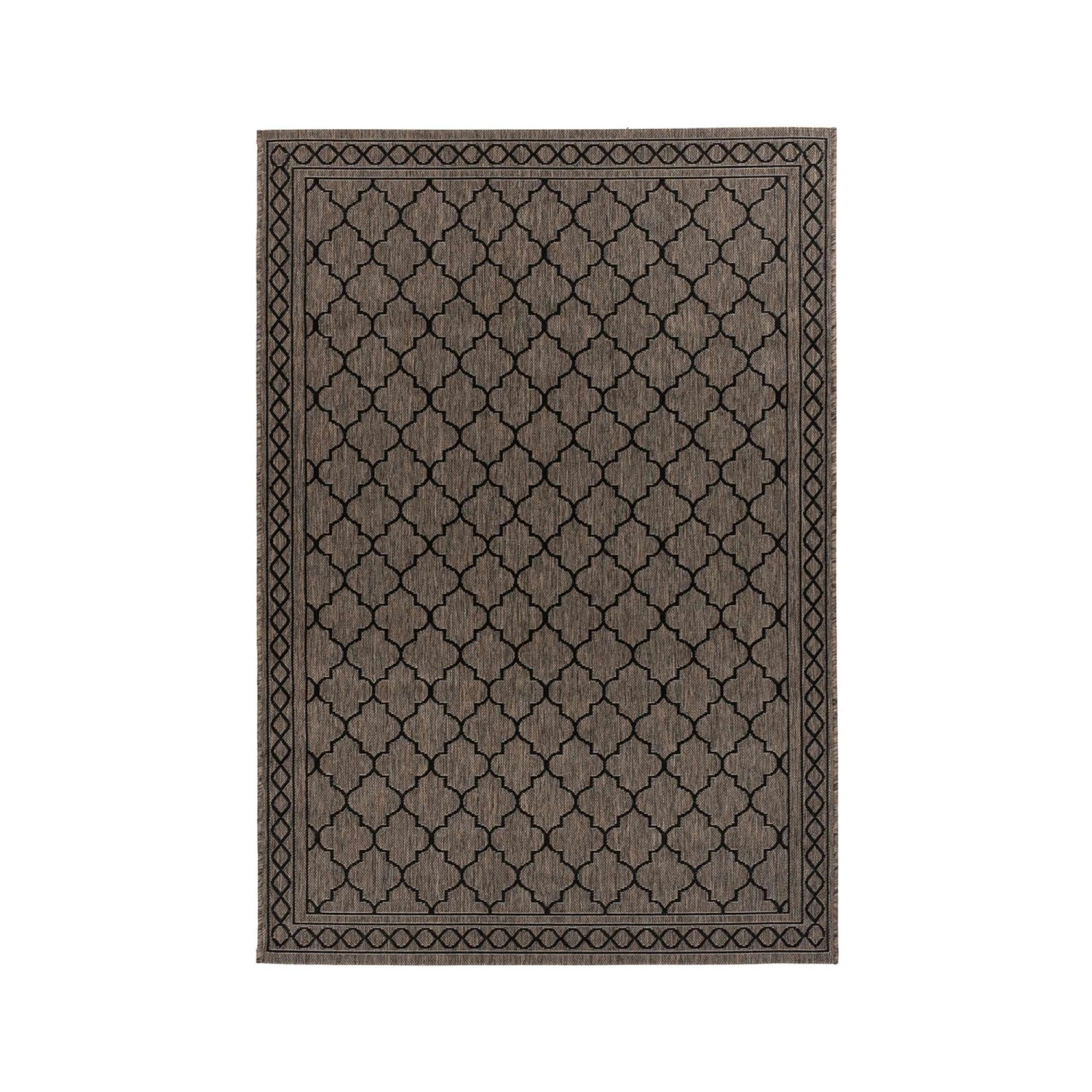 MeGusta Flachflor Teppich Modern Grau - Braun Polypropylen 80x150 cm Paula günstig online kaufen