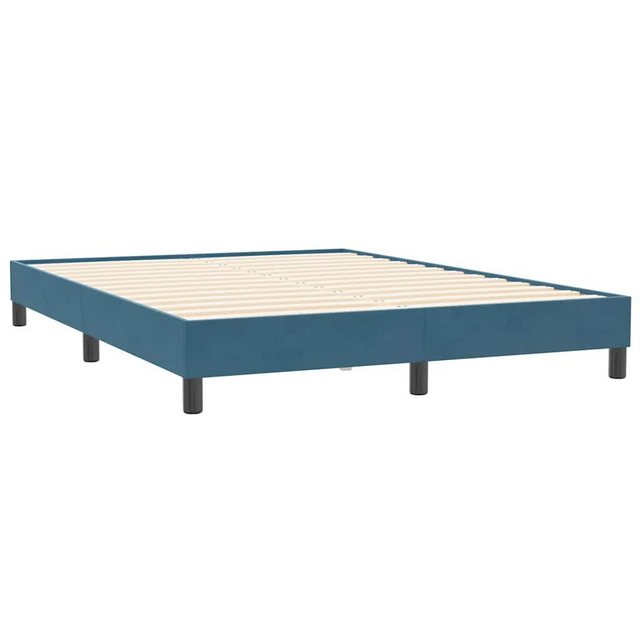 vidaXL Bett Boxspringbett ohne Matratze Dunkelblau 140x210 cm Samt günstig online kaufen