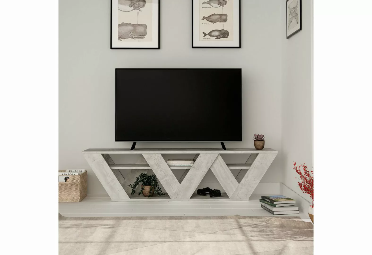 Decortie TV-Schrank Ralla Moderner TV-Ständer Multimedia-Center, 158 x 30 x günstig online kaufen