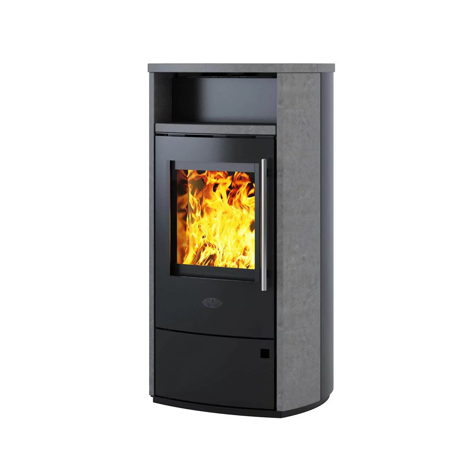 Kleining Kamin Naturstein Grau 6 kW mit Automatik günstig online kaufen