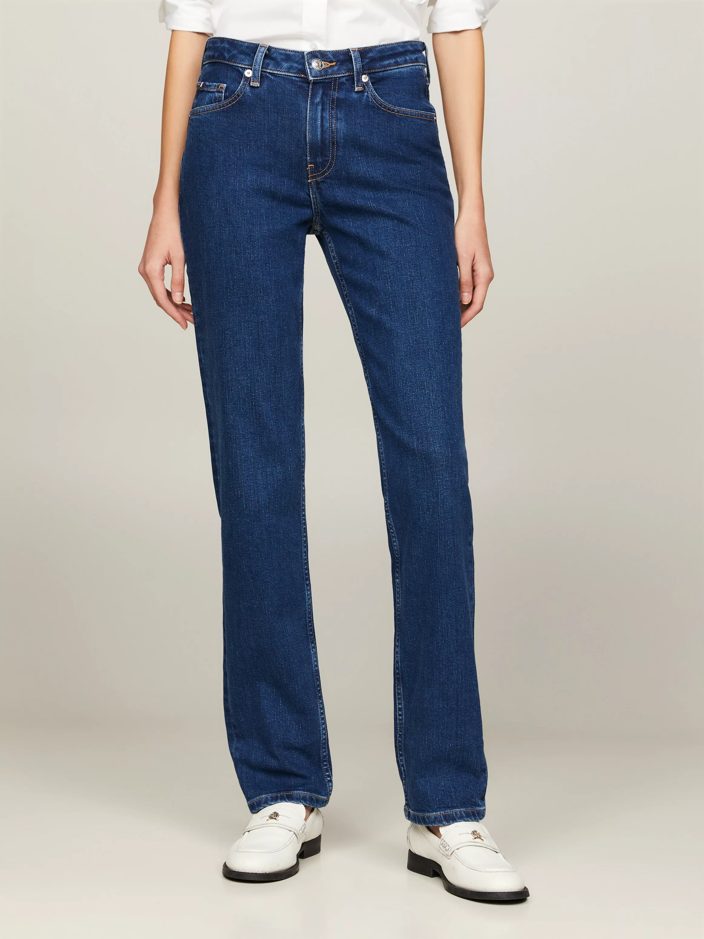 Tommy Hilfiger Straight-Jeans in blauer Waschung günstig online kaufen