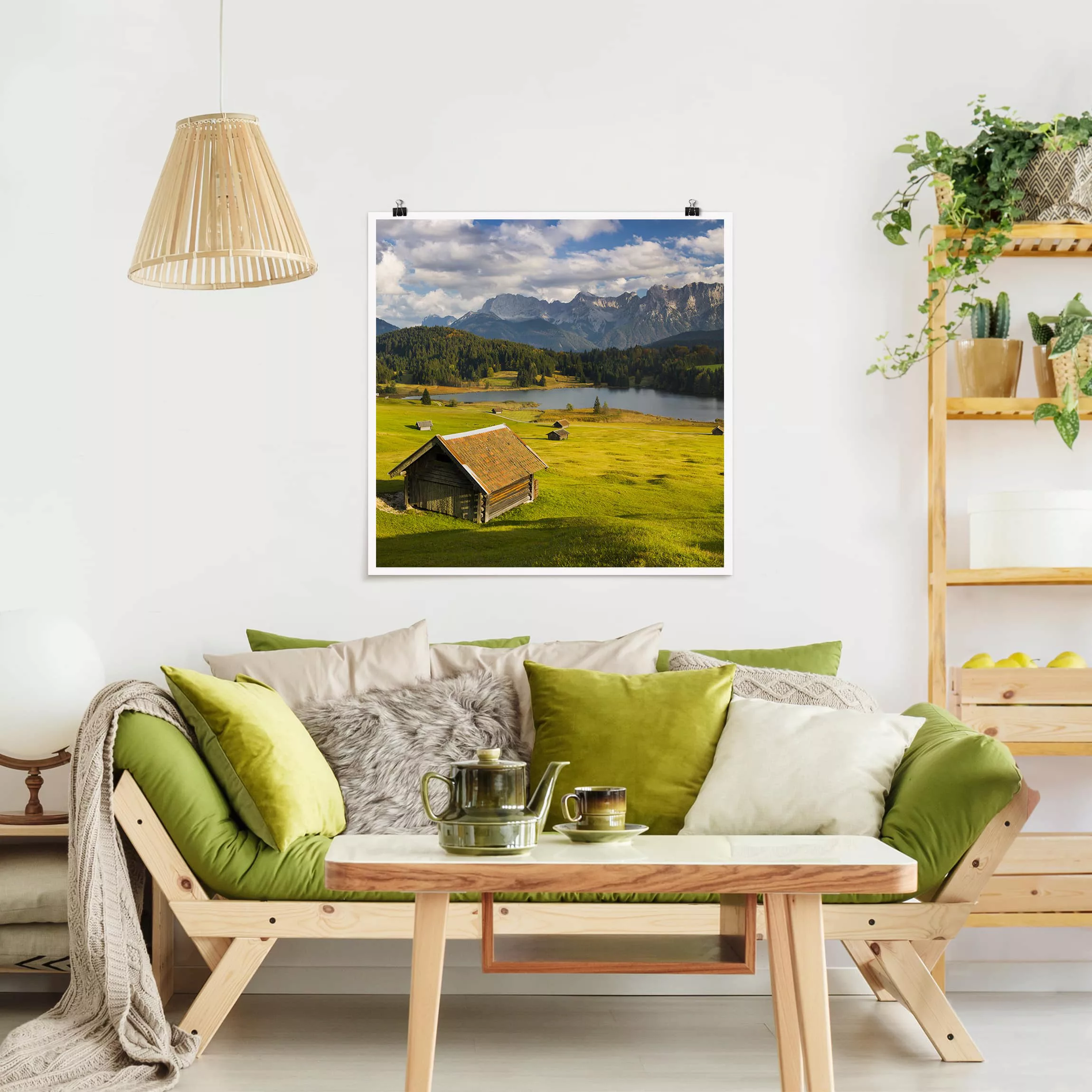 Poster Natur & Landschaft - Quadrat Geroldsee Oberbayern günstig online kaufen