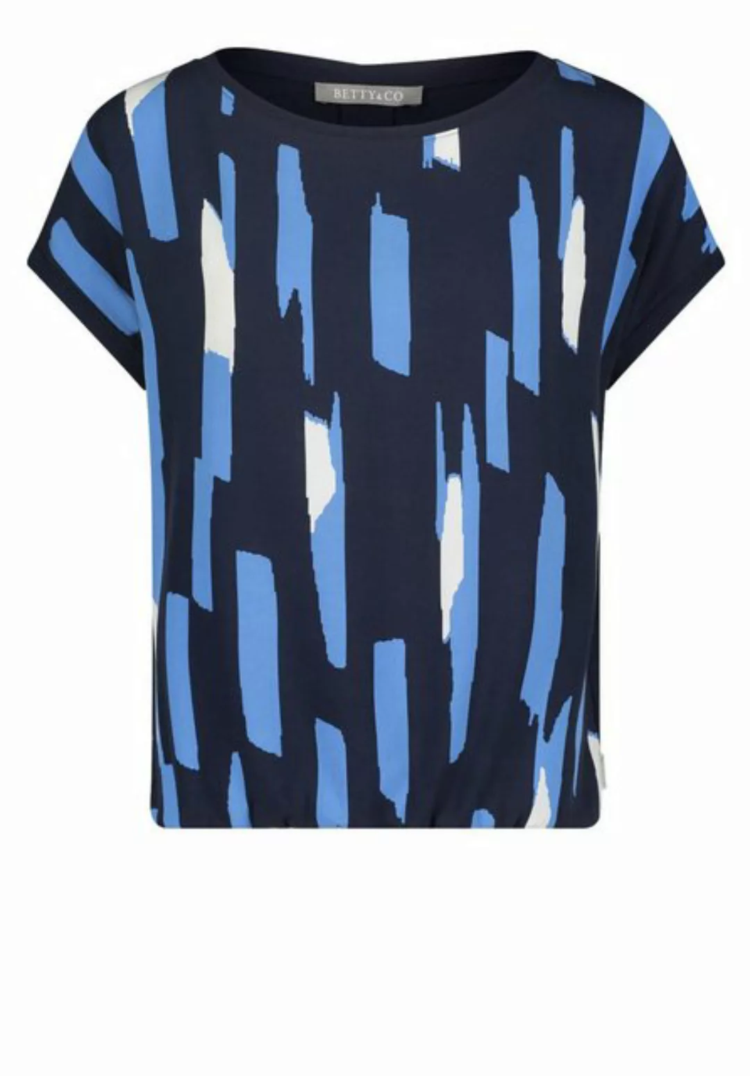Betty&Co T-Shirt Shirt Kurz 1/2 Arm, Dark Blue/Blue günstig online kaufen