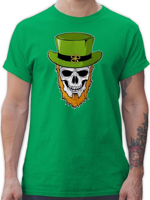 Shirtracer T-Shirt Totenkopf Kleeblatt St. Patricks Day günstig online kaufen