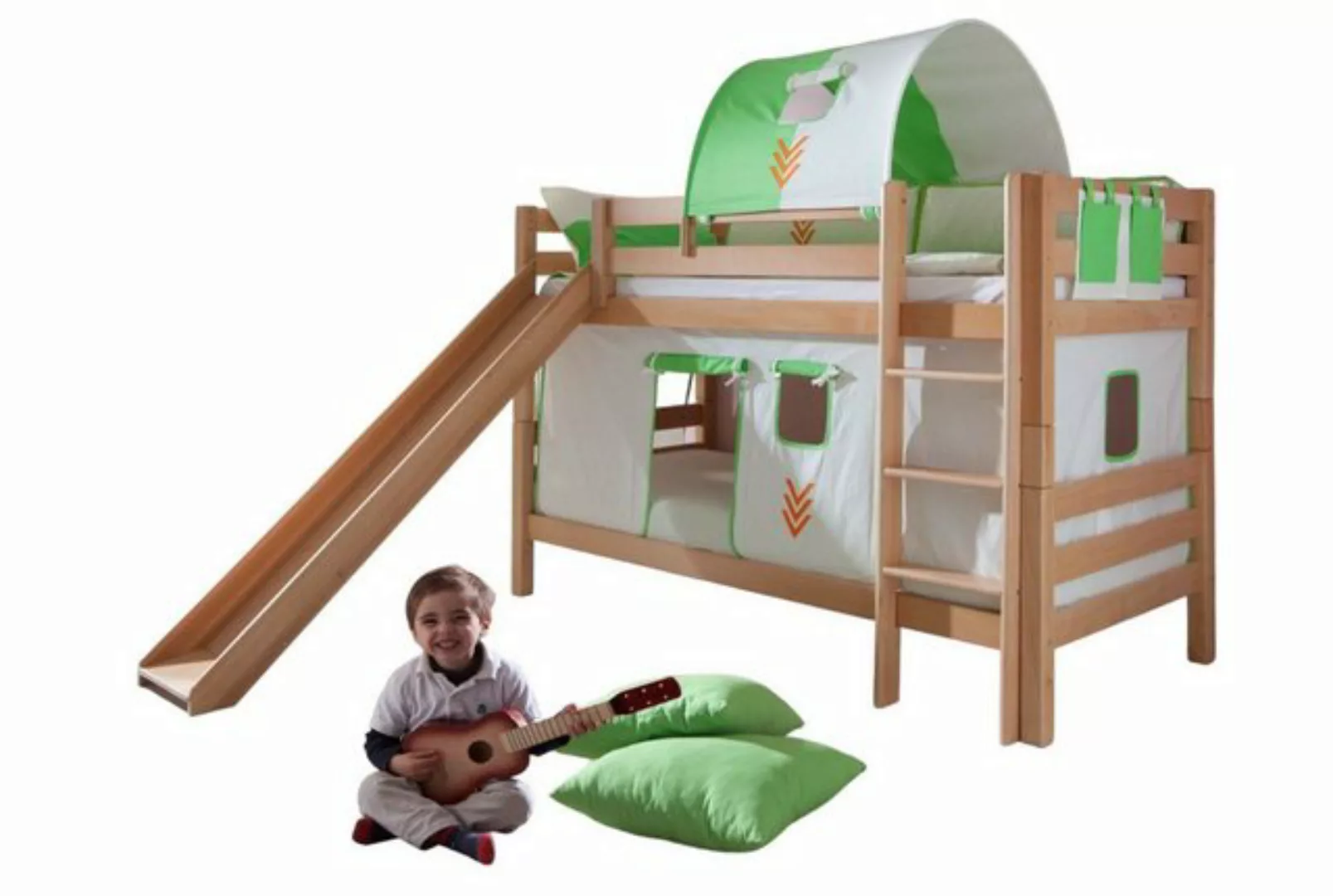 58 aufm Kessel Bettgestell Etagenbett Gavríla 208x231x140 Kinderbett Massiv günstig online kaufen