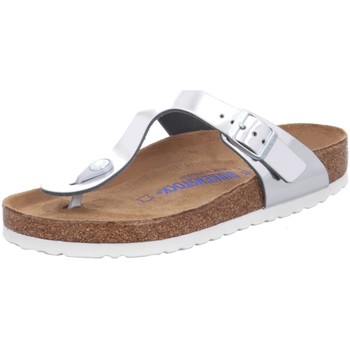 Birkenstock  Clogs Pantoletten Gizeh NL WB Metallic Silver 1003674-Gizeh günstig online kaufen