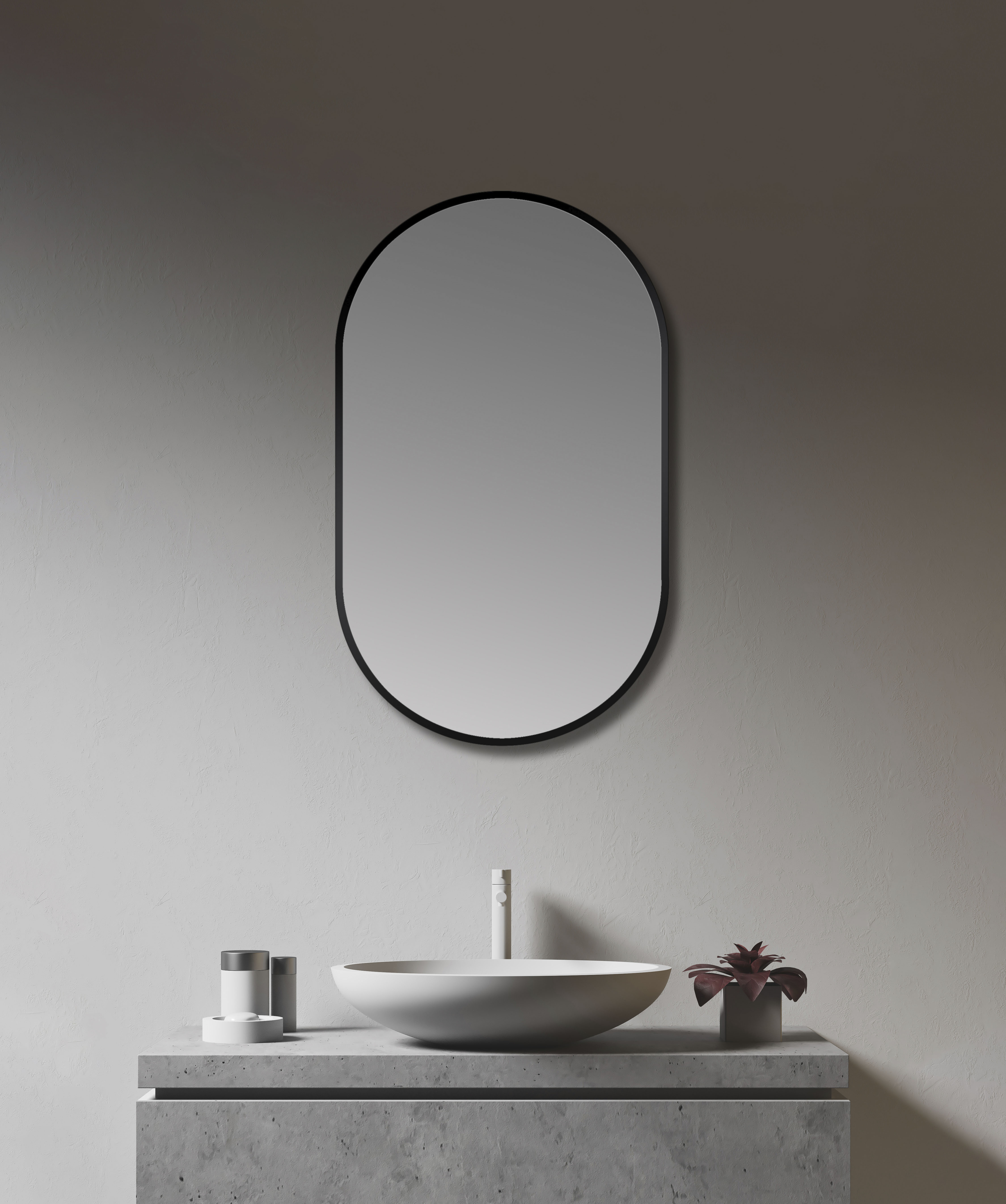 Talos Dekospiegel "Design Spiegel oval schwarz, 45x75 cm", (1 St.) günstig online kaufen