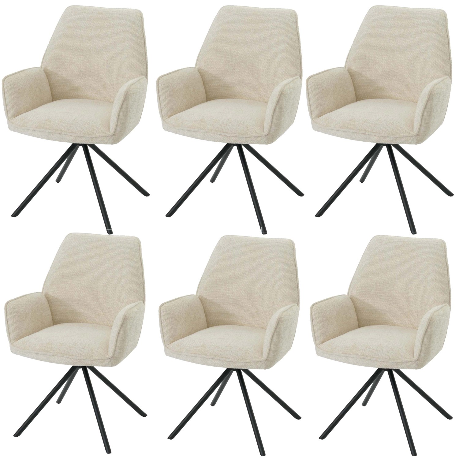 MCW Esszimmerstuhl G67 6er-Set Creme günstig online kaufen