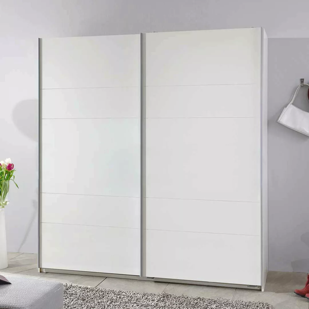 Weißer Schiebetürenschrank Made in Germany modernem Design günstig online kaufen