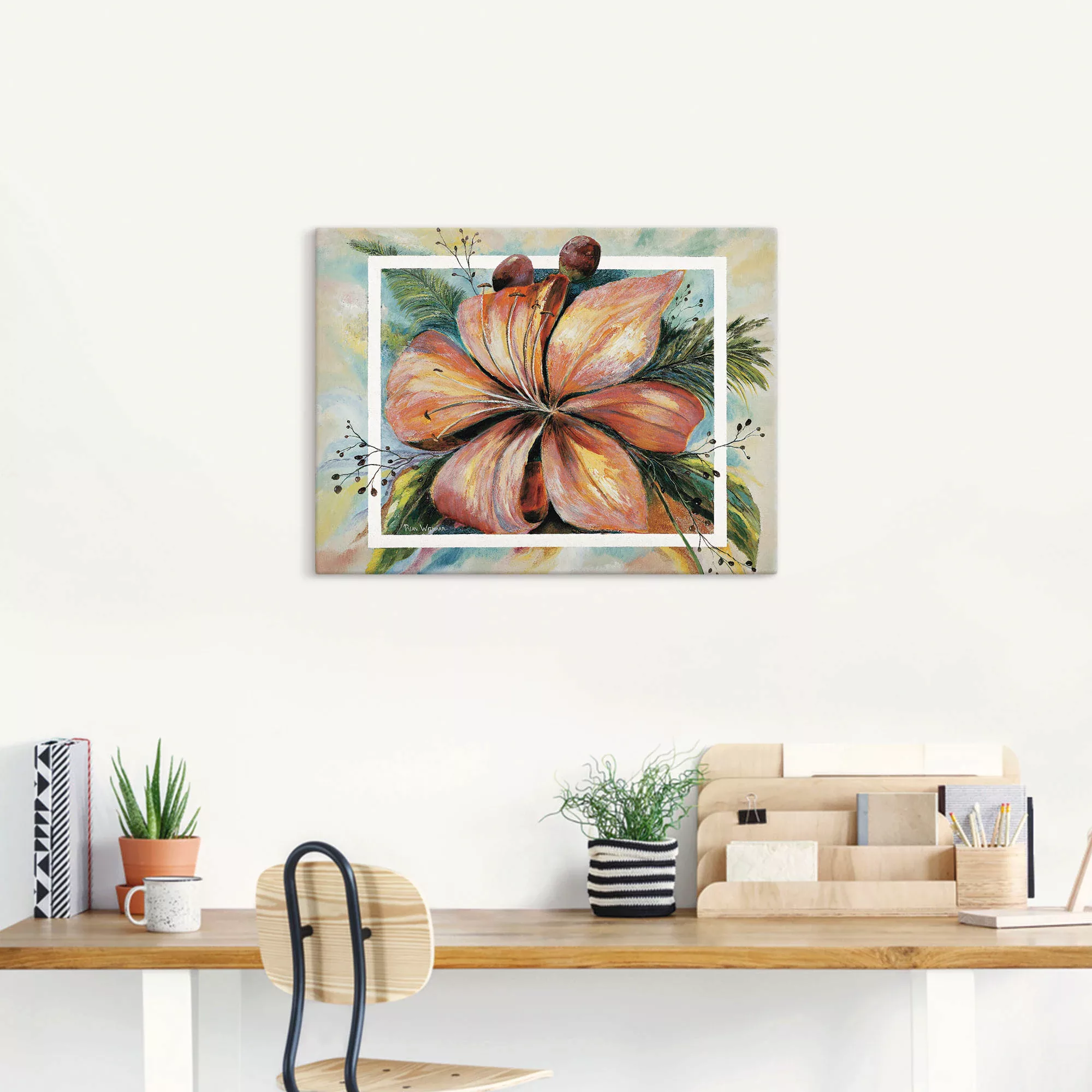 Artland Leinwandbild "Freesien Fantasie I", Blumen, (1 St.), auf Keilrahmen günstig online kaufen