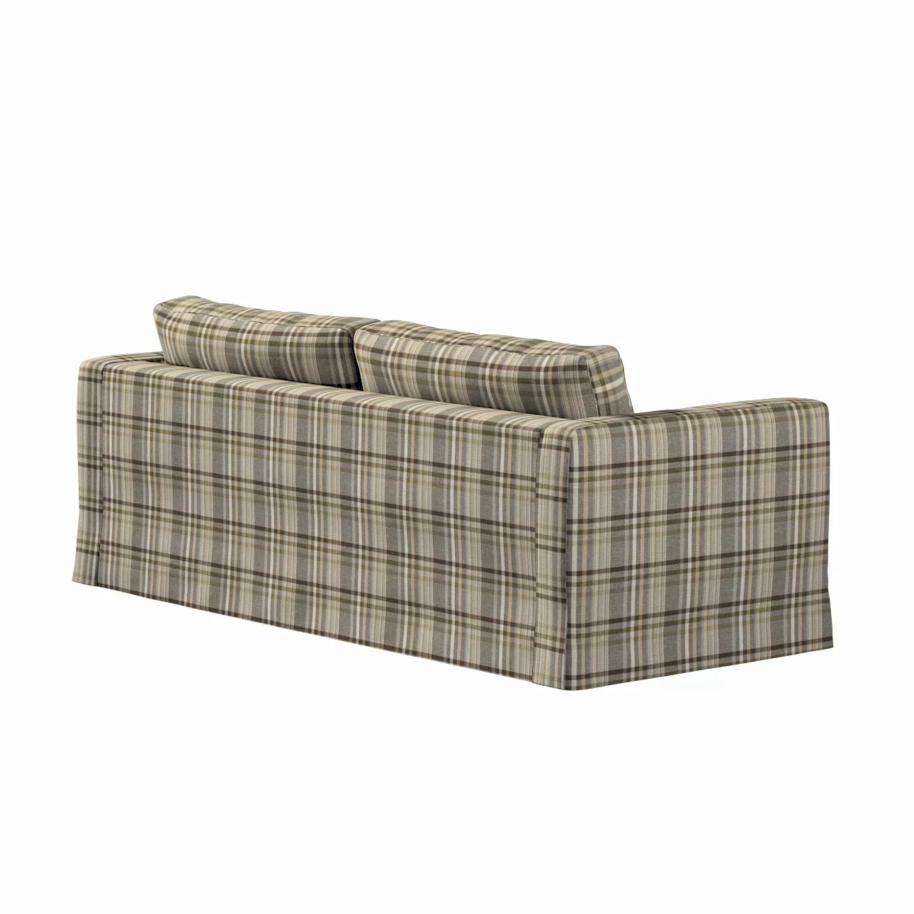 Bezug für Karlstad 3-Sitzer Sofa nicht ausklappbar, lang, braun- beige, Bez günstig online kaufen