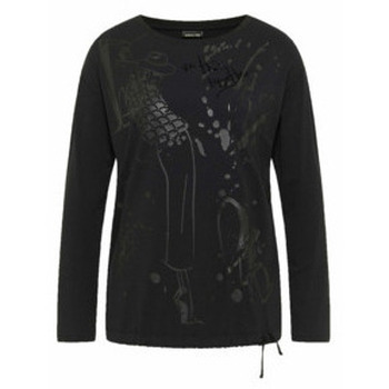 Barbara Lebek  Langarmshirt V-Kragen T-Shirt für Damen in schwarz günstig online kaufen