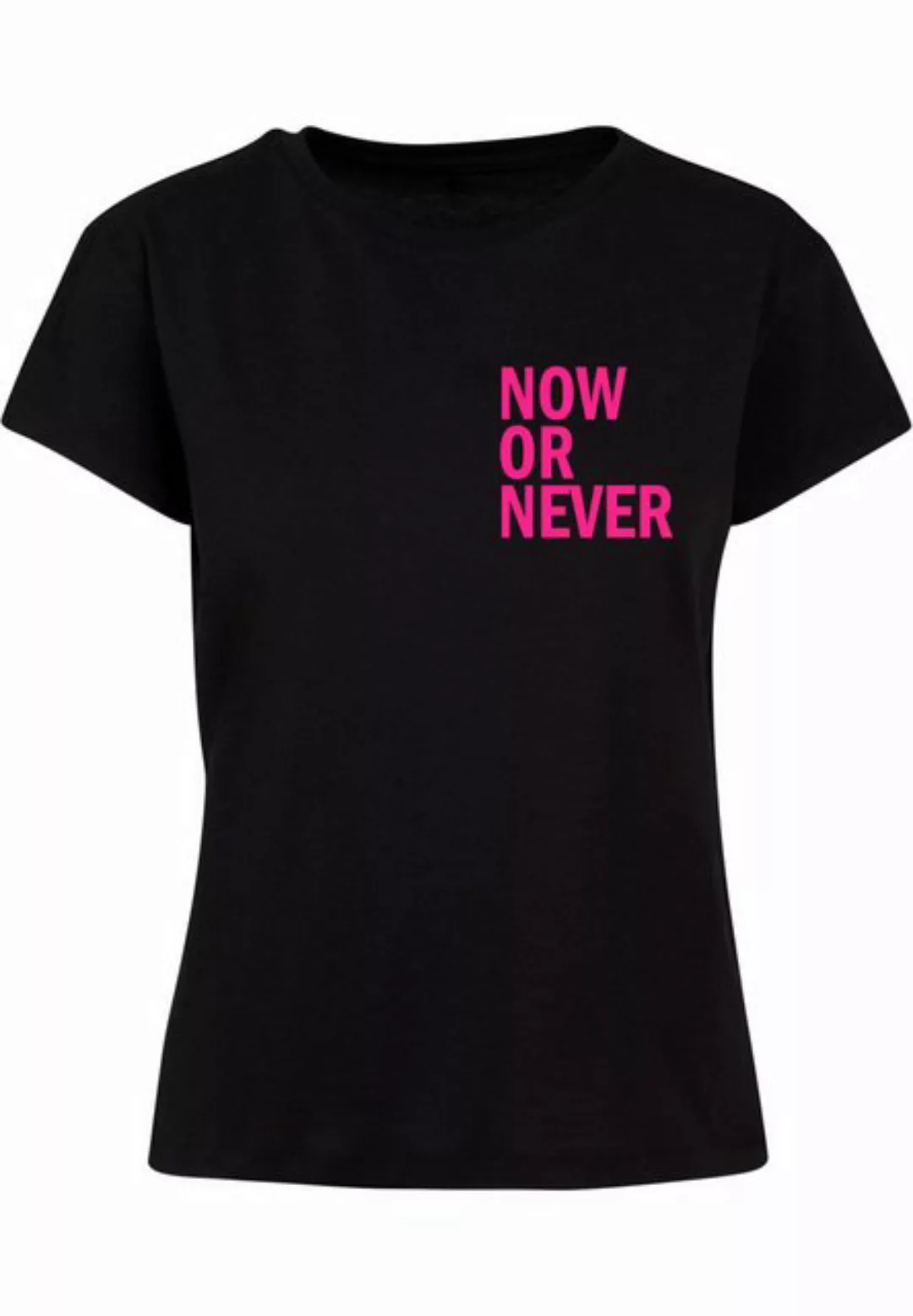 Merchcode T-Shirt Merchcode Damen Ladies Now Or Never Box Tee (1-tlg) günstig online kaufen