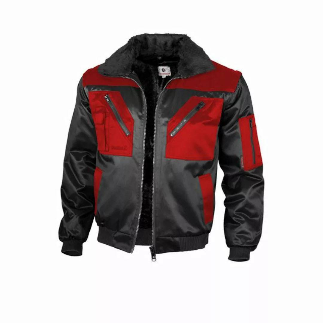 Qualitex Workwear Pilotenjacke Pilotenjacke zweifarbig schwarz/rot, Gr. XXL günstig online kaufen