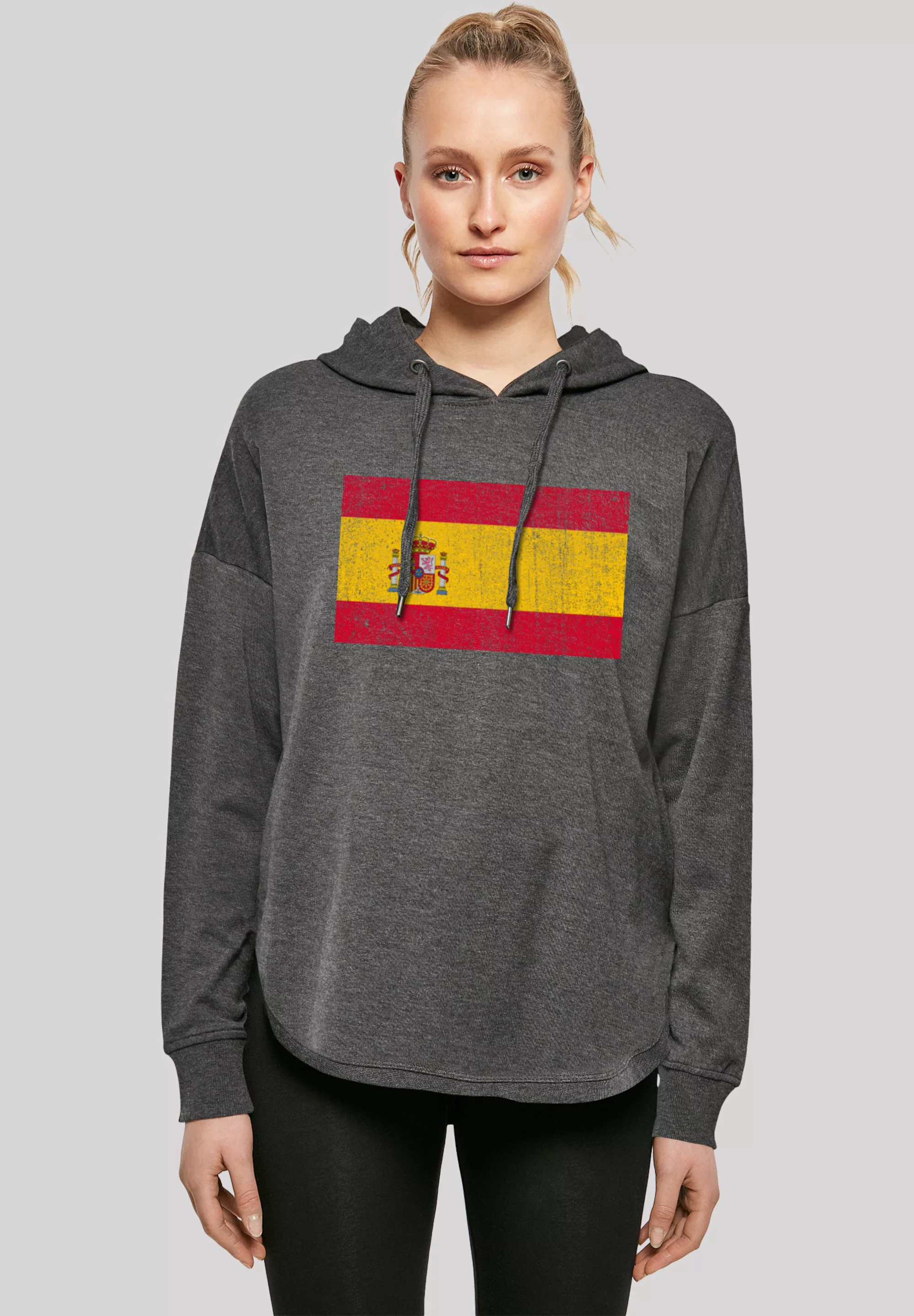 F4NT4STIC Kapuzenpullover "Spain Spanien Flagge distressed", Print günstig online kaufen