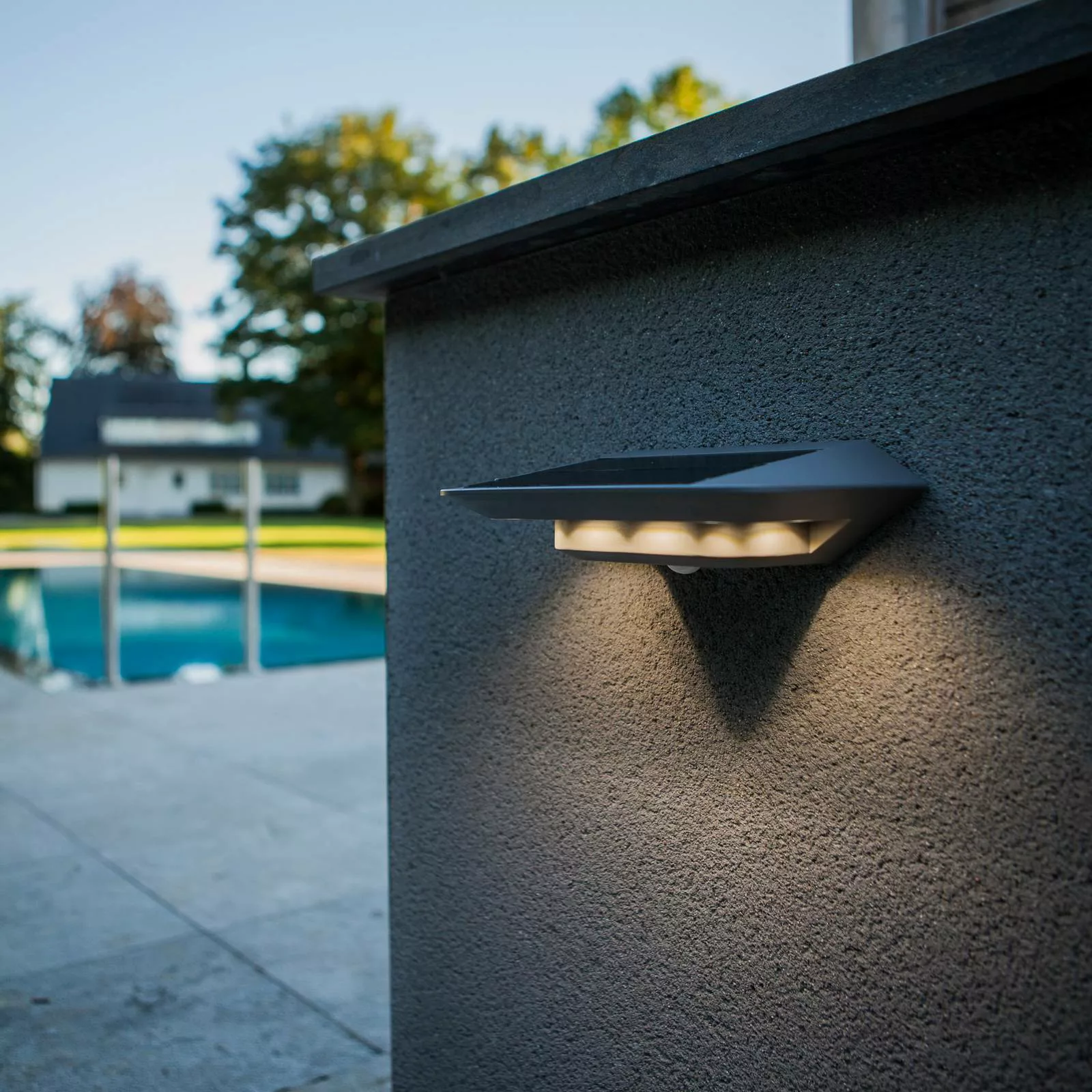 Solar-Wandleuchte Ghost LED mit Bewegungsmelder günstig online kaufen