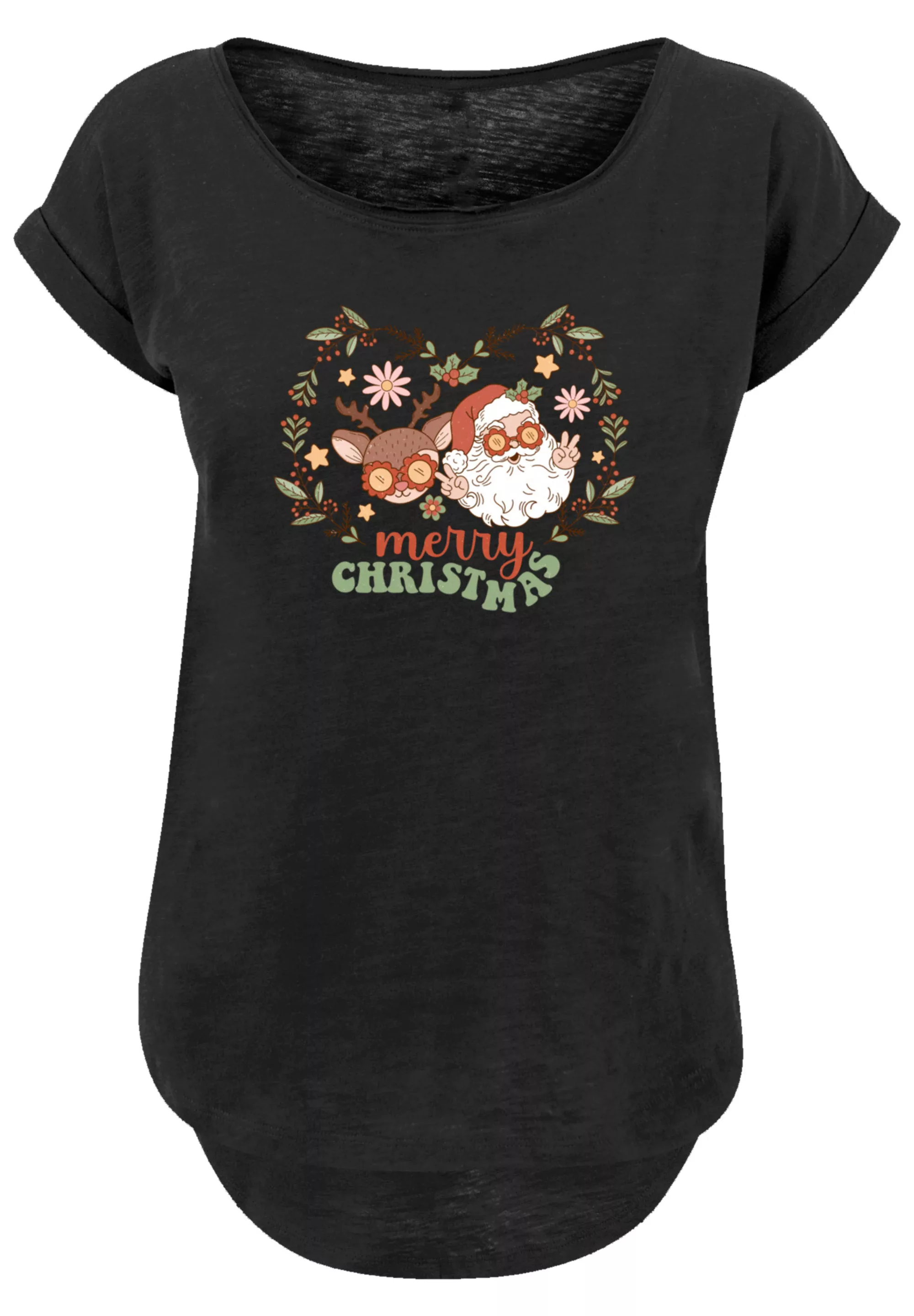 F4NT4STIC T-Shirt "Weihnachten Hippie Santa And Reindeer", Premium Qualität günstig online kaufen