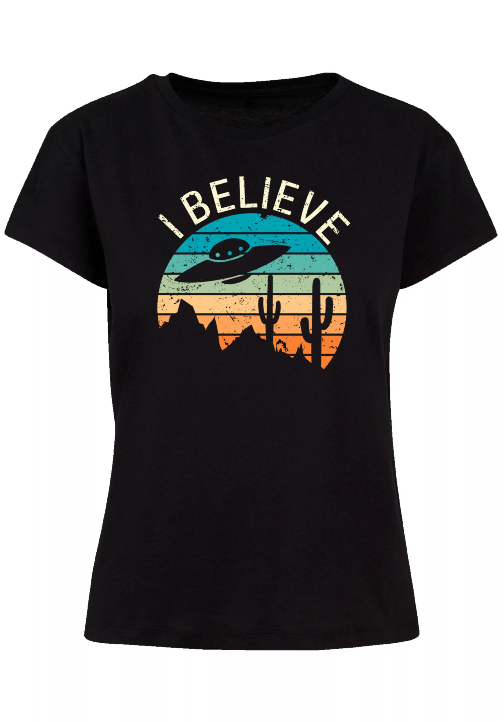 F4NT4STIC T-Shirt "I Believe UFO Alien Sonnenuntergang", Premium Qualität günstig online kaufen