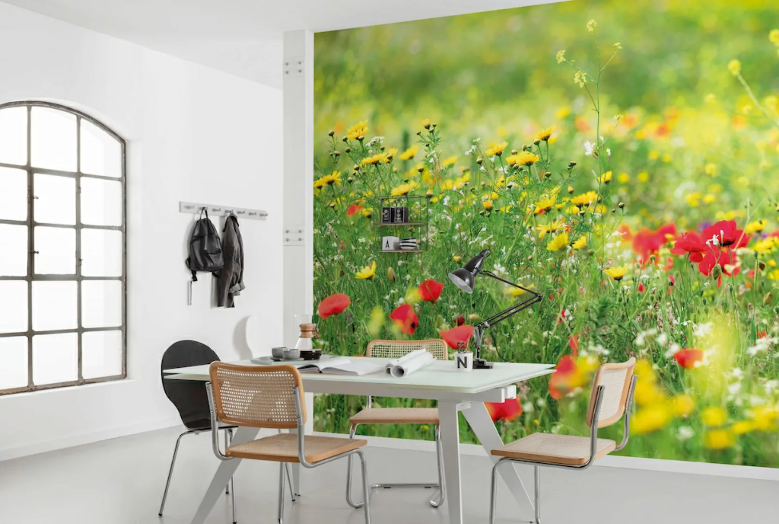 Sanders & Sanders Fototapete Blumen Grün 450 x 280 cm 612676 günstig online kaufen