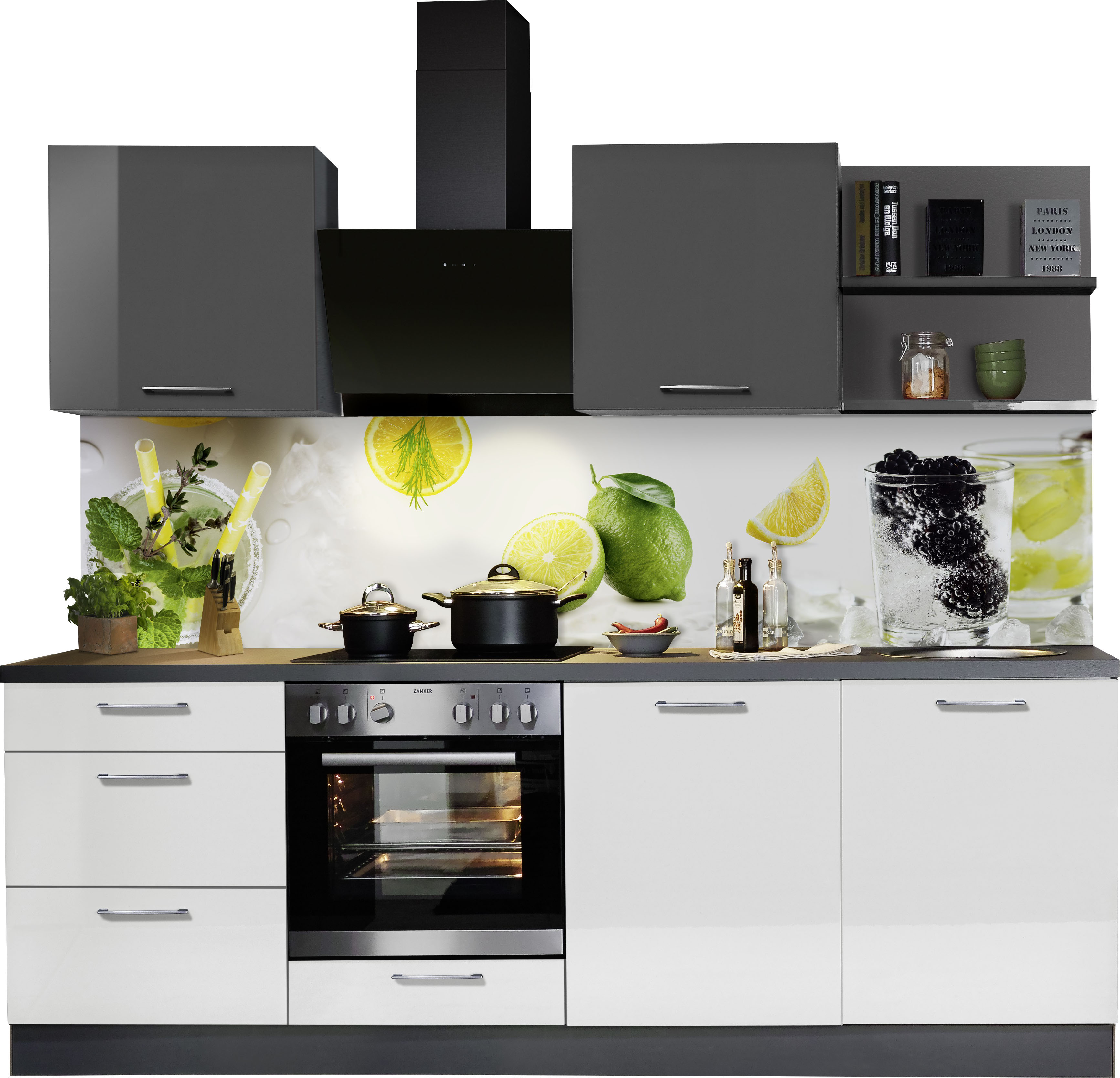 KOCHSTATION Küchenzeile ""KS-Jena", vormontiert, Breite 240 cm", mit Soft-C günstig online kaufen