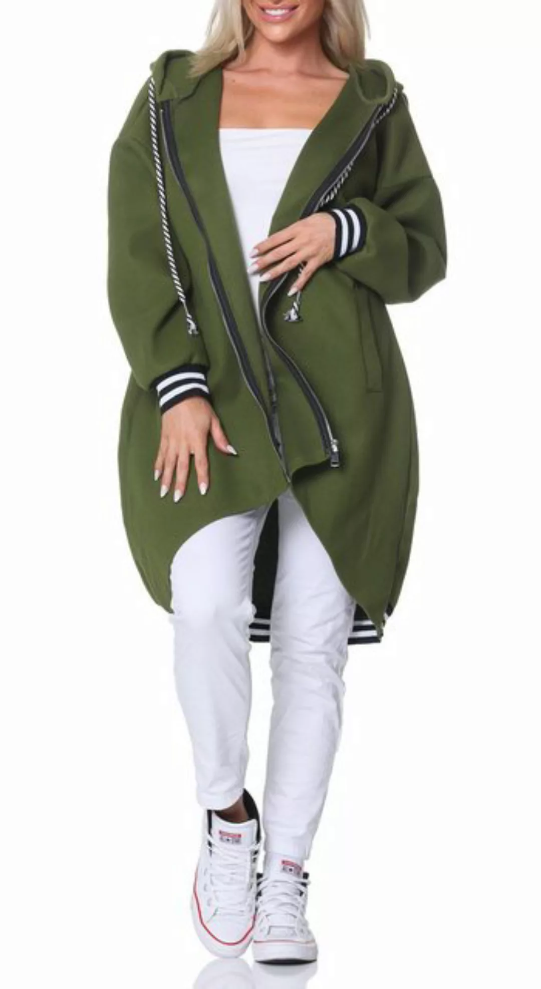 simaranda Kapuzennickijacke Damen Sweatjacke 5410 38-44 Olive günstig online kaufen