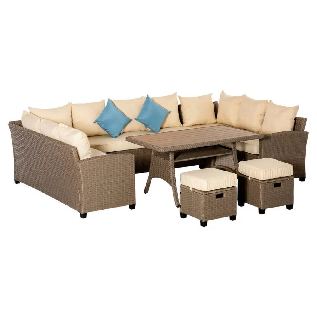 Outsunny Gartenmöbel Set bestehend aus 6 Teilen braun günstig online kaufen