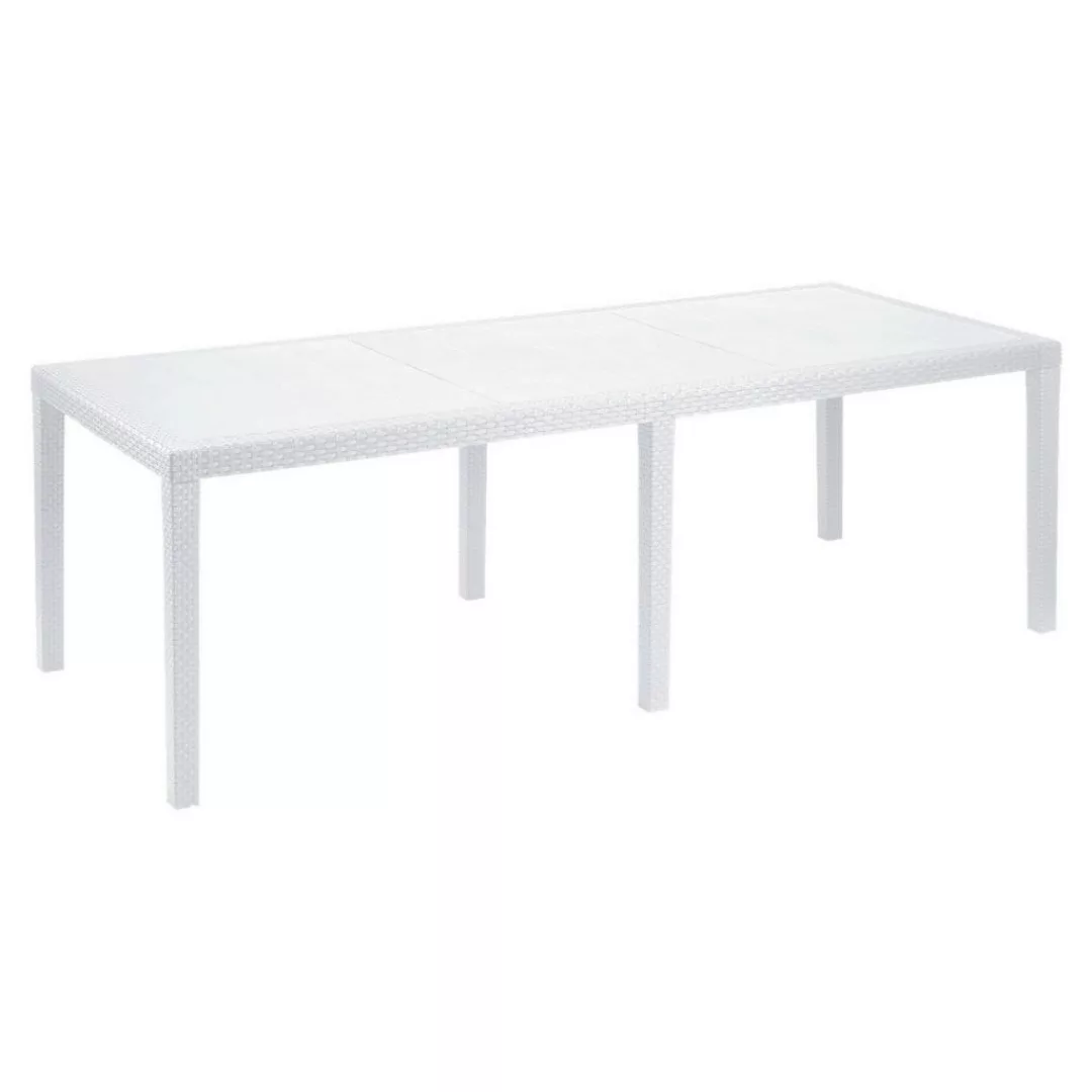 ProGarden Tisch weiß Kunststoff B/H/L: ca. 90x72x220 cm günstig online kaufen