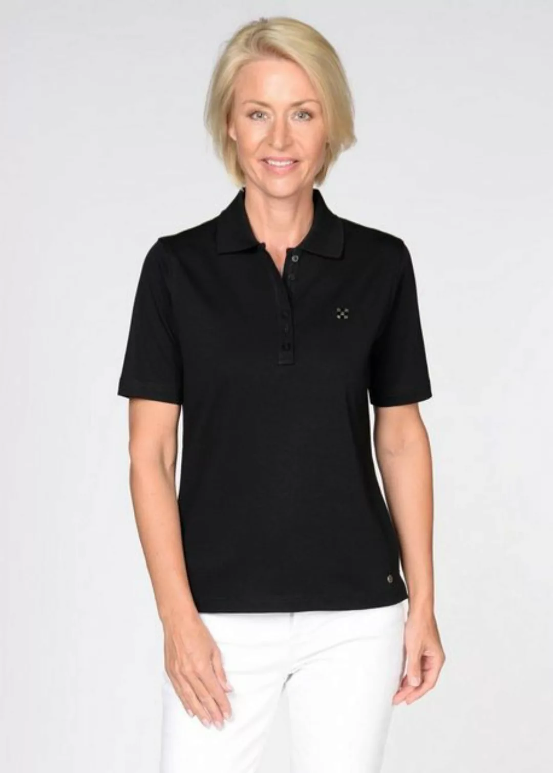 Clarina Sweatshirt Poloshirt, 1/2 Arm, uni günstig online kaufen