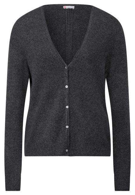 STREET ONE Cardigan - Strickjacke mit Knopfleiste A253824 - V-Ausschnitt günstig online kaufen