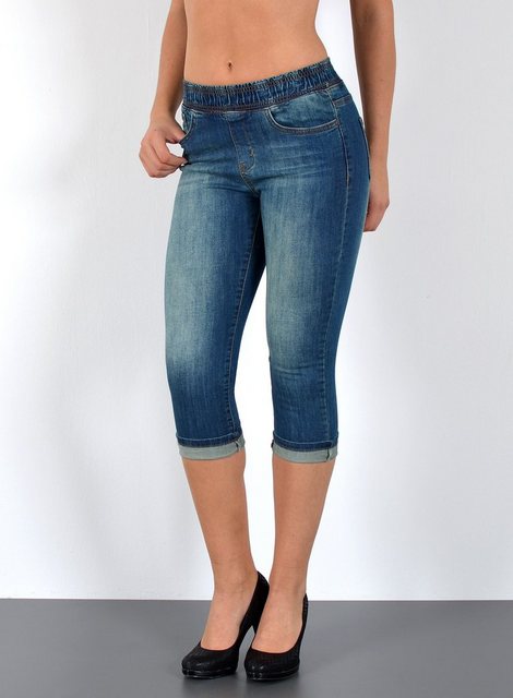 ESRA Caprijeans J460 High Waist Capri Jeans mit elastischem Gummibund, bis günstig online kaufen