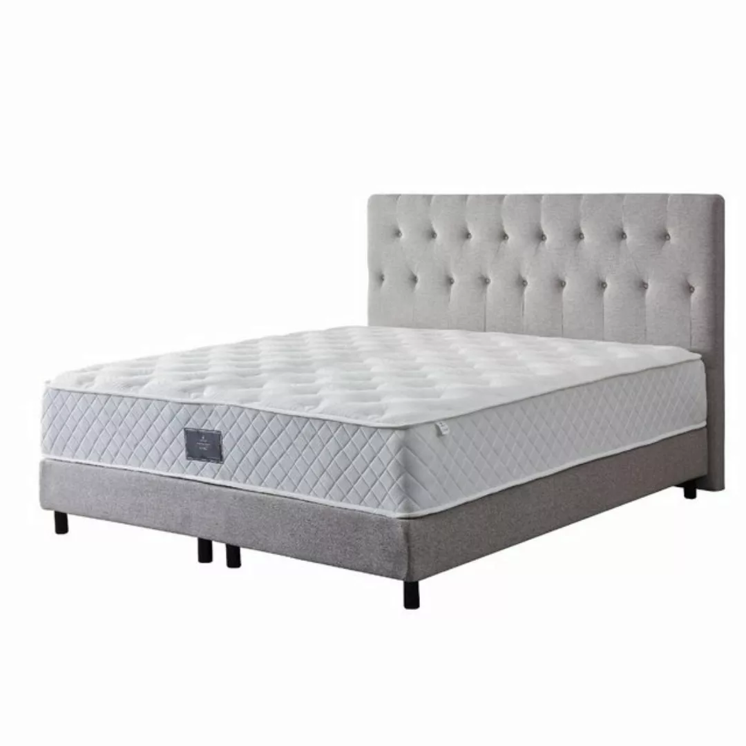 V6 Boxspringbett Modell 211 mit Taschenfederkernmatratze günstig online kaufen