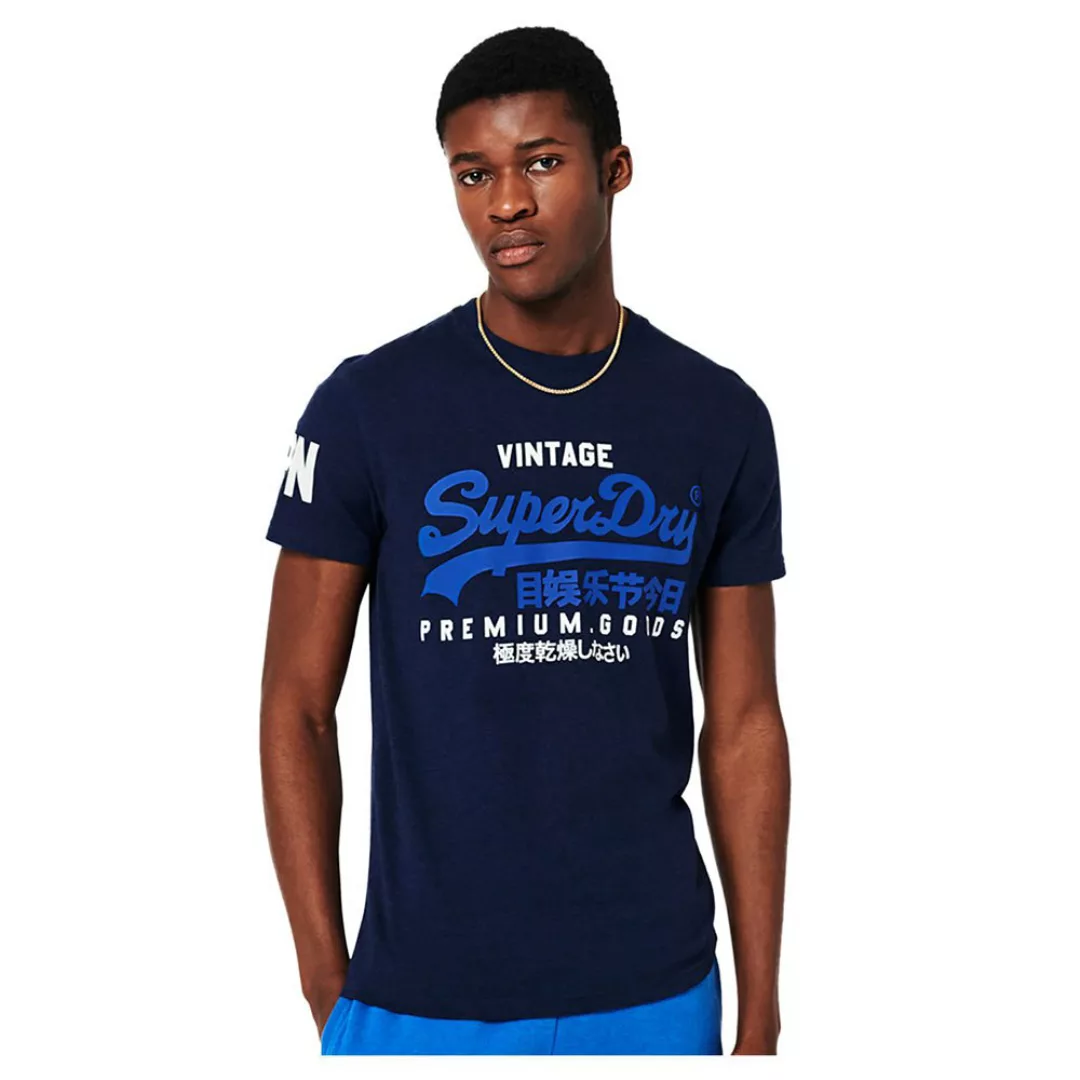 Superdry Vintage Logo Kurzarm T-shirt 2XL Midnight Blue Grit günstig online kaufen