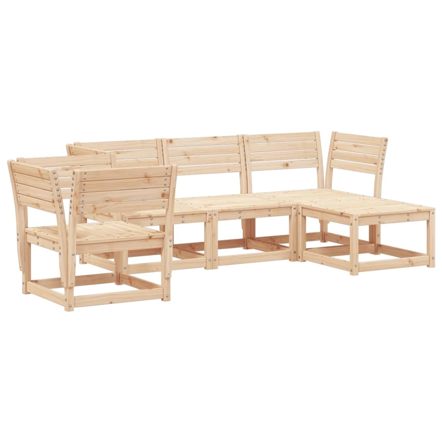 vidaXL 5-tlg Garten-Lounge-Set Massivholz Kiefer Modell 33 günstig online kaufen