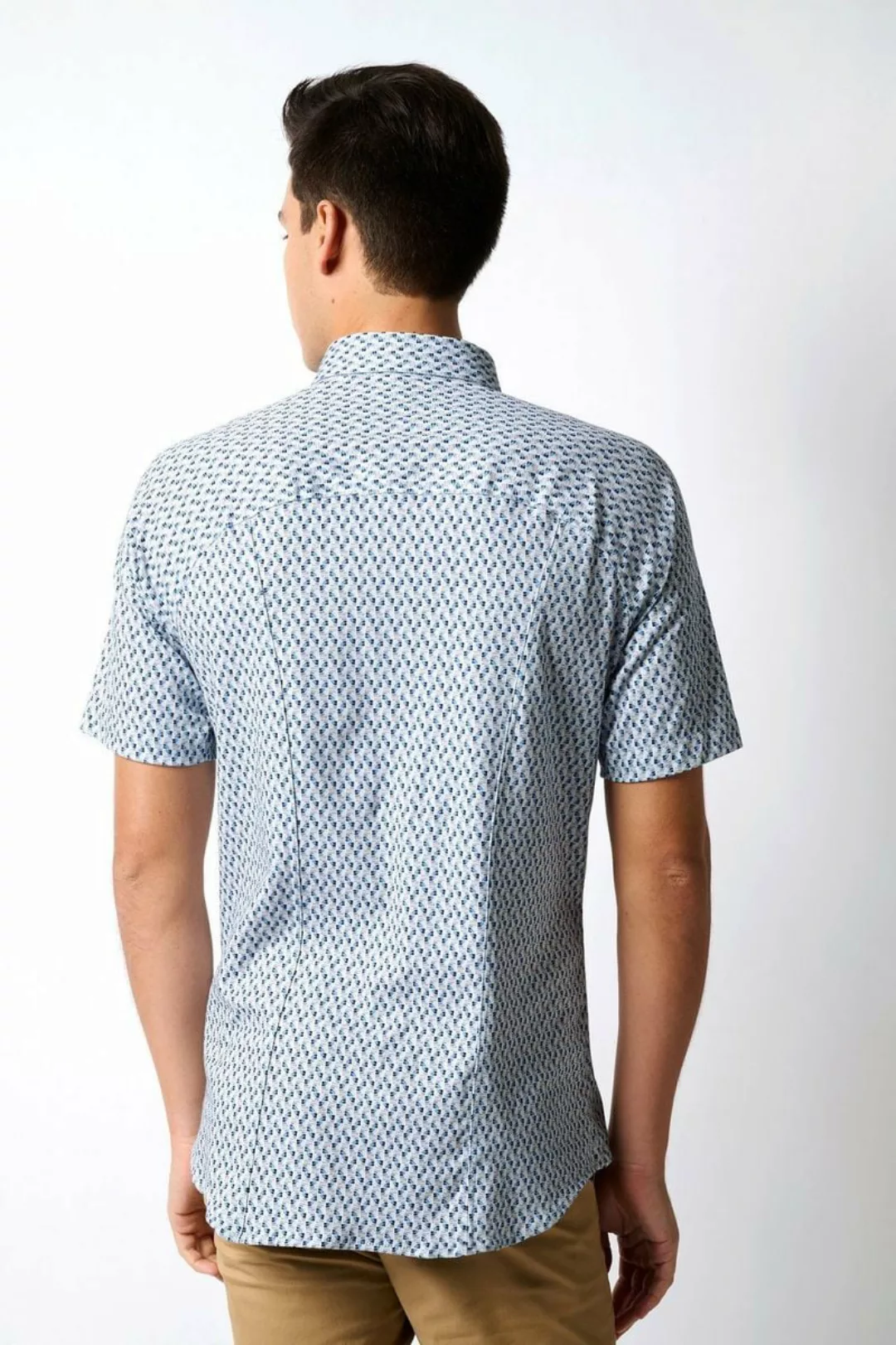 Desoto Short Sleeve Jersey Hemd Druck Blau - Größe M günstig online kaufen