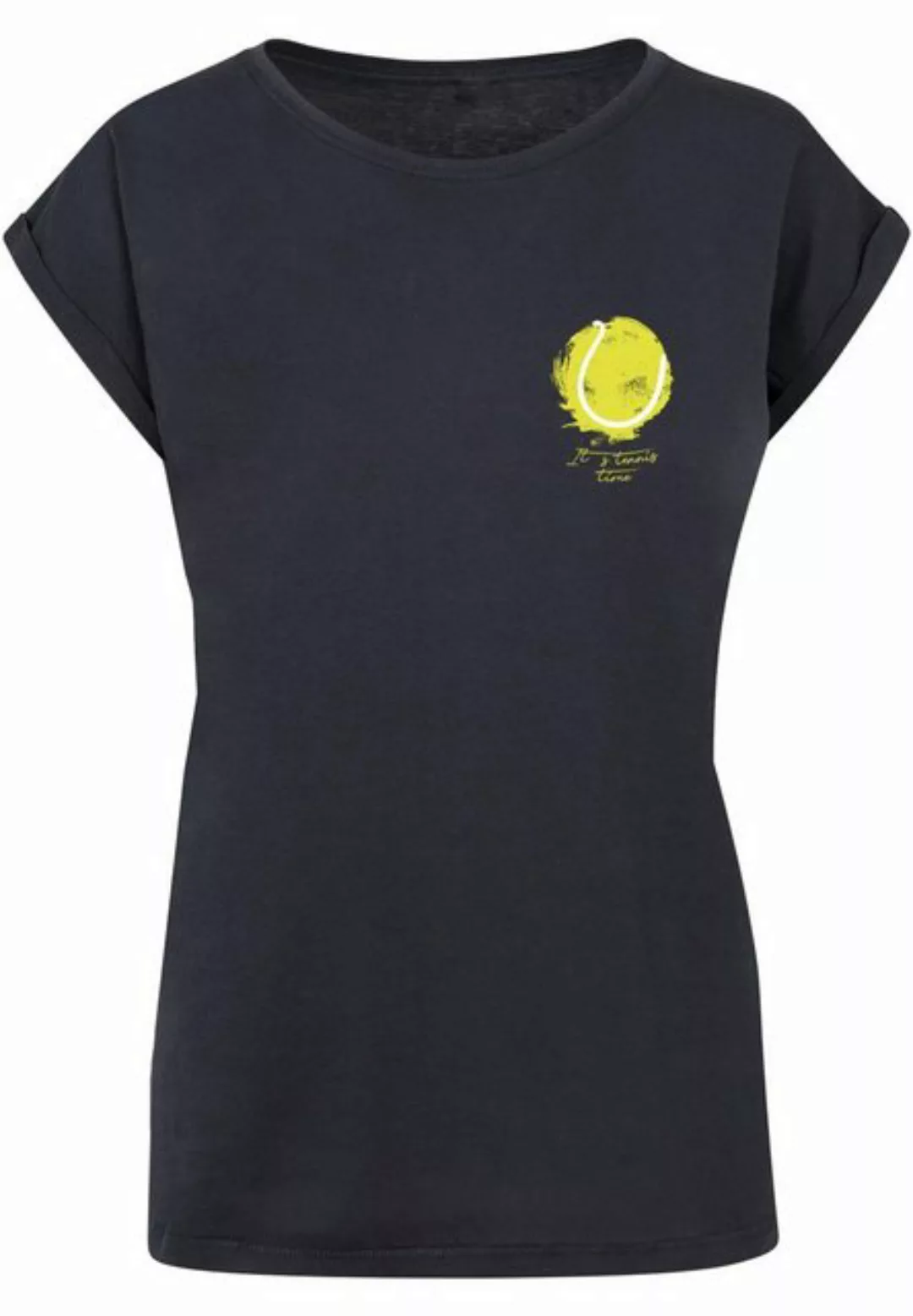 Merchcode T-Shirt Merchcode Damen Ladies Its Tennis Time Extended Shoulder günstig online kaufen