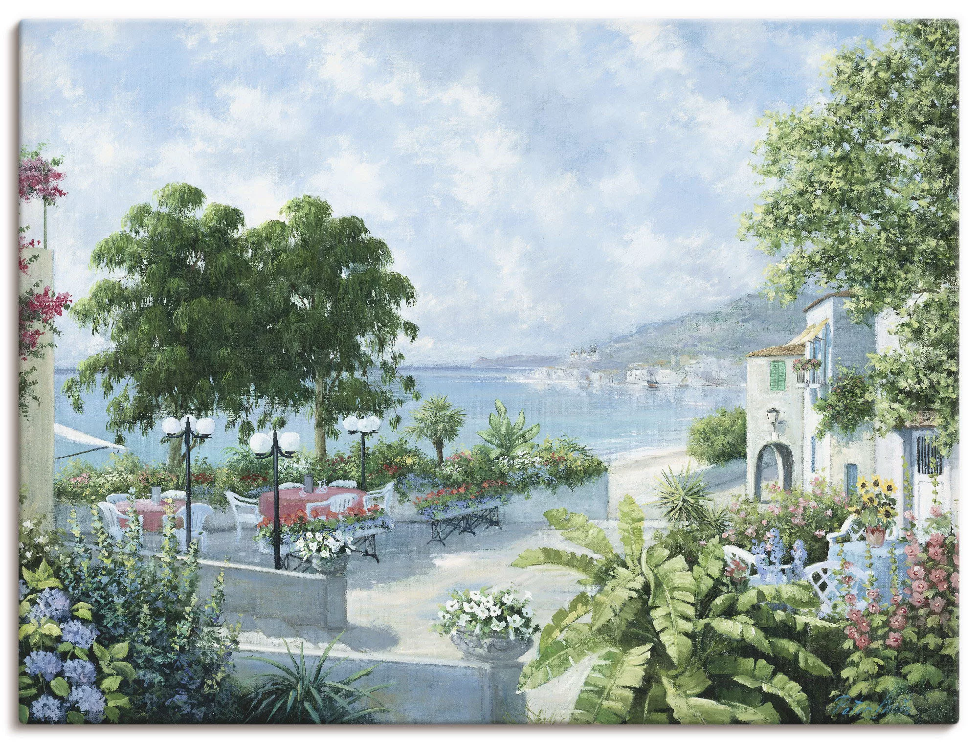 Artland Wandbild "Ozeansicht", Garten, (1 St.), als Leinwandbild, Poster in günstig online kaufen