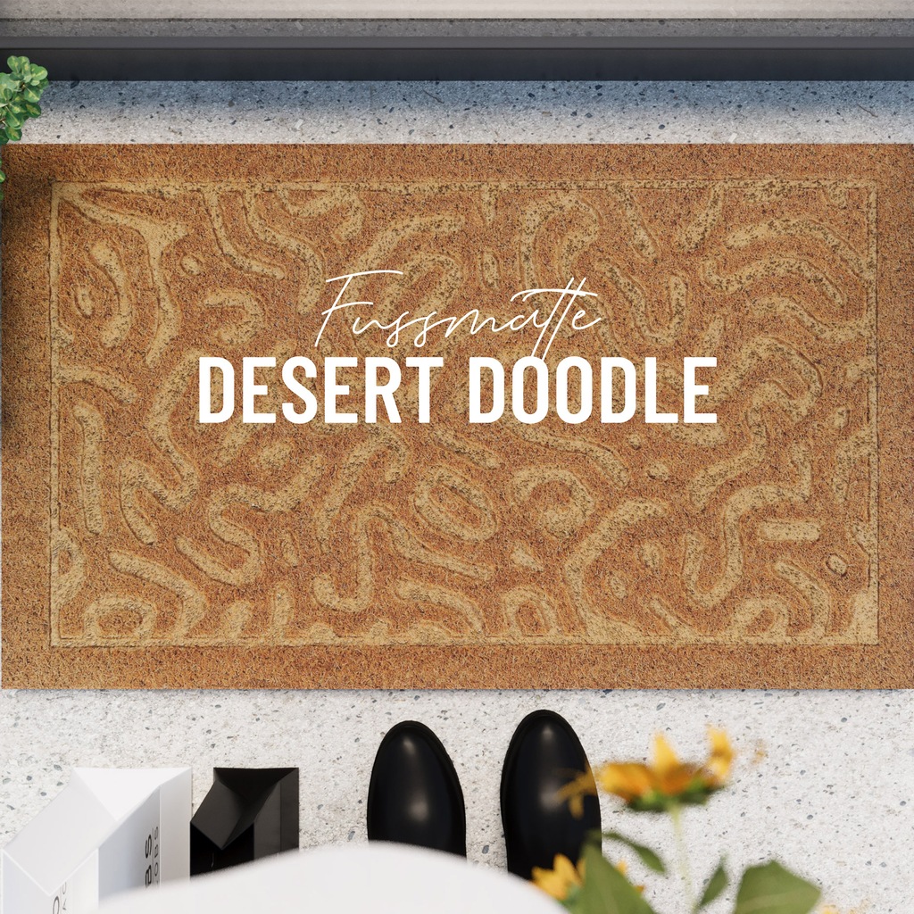 Wecon home Fußmatte »Desert Doodle«, rechteckig, 14 mm Höhe, Kokos, pflegel günstig online kaufen