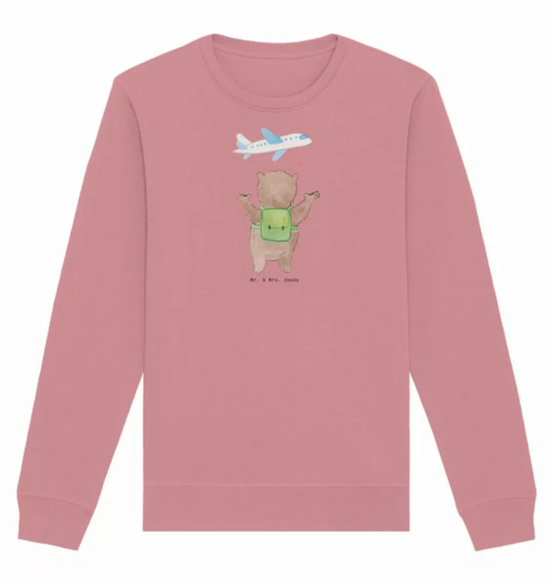 Mr. & Mrs. Panda Longpullover Größe M Bär Reisen - Canyon Pink - Geschenk, günstig online kaufen