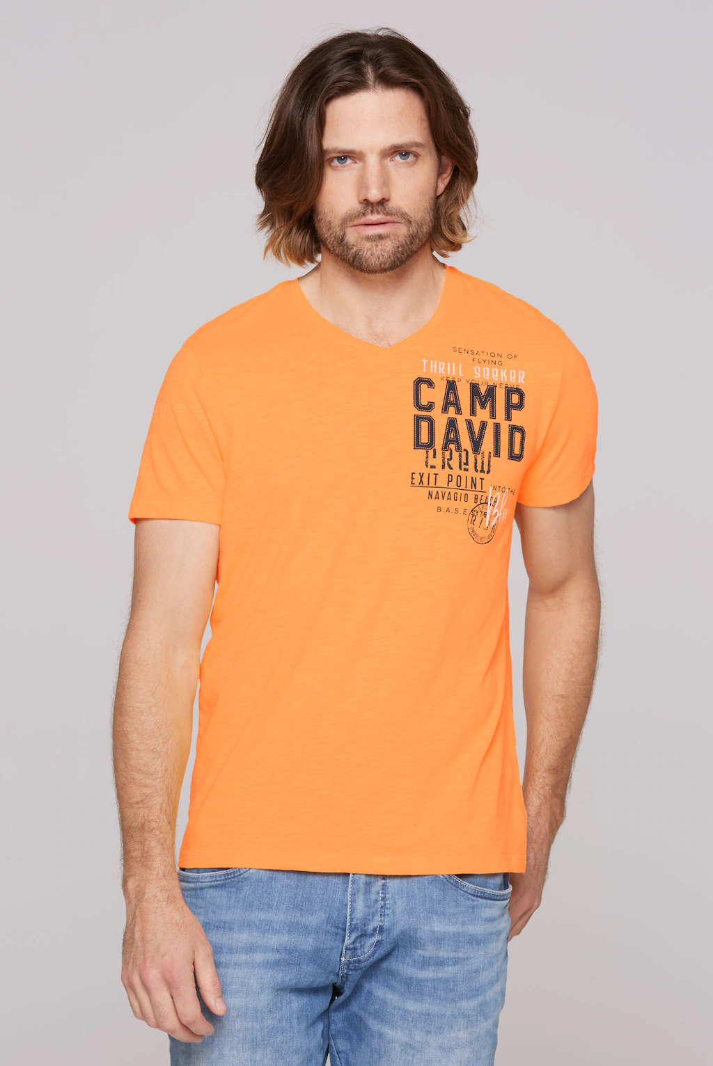 CAMP DAVID V-Shirt, mit maskulinem V-Ausschnitt günstig online kaufen